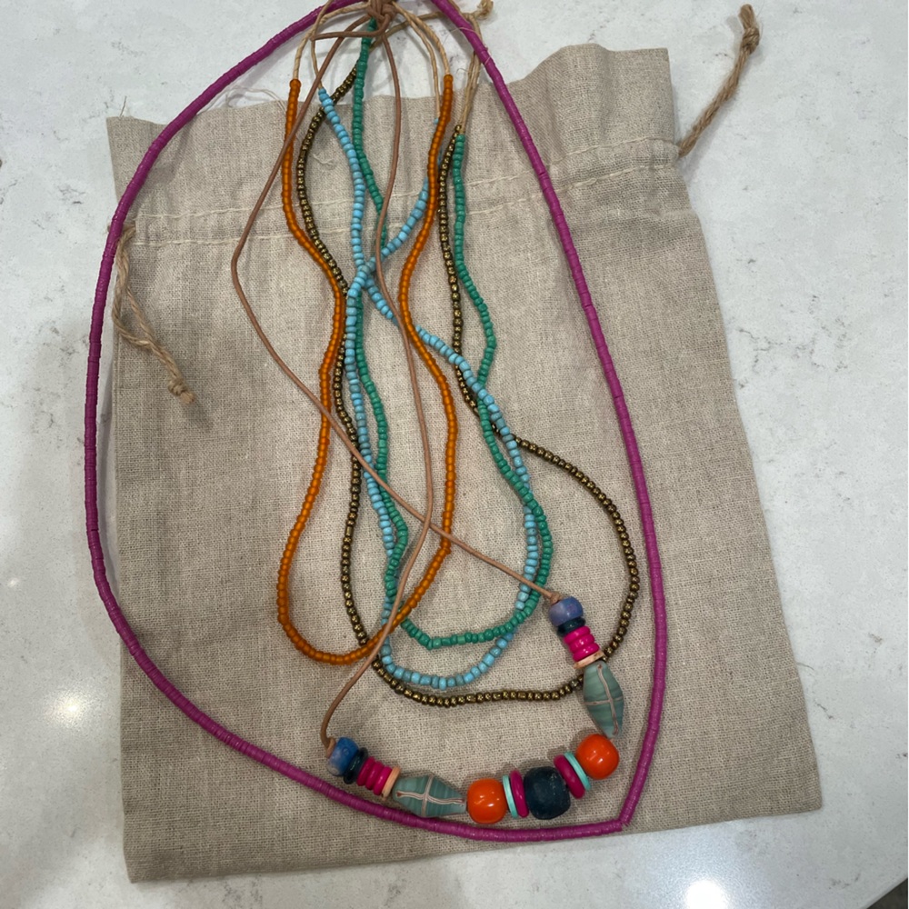 Twine and Twig layers necklaces